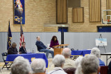 Congresswoman Janelle Bynum and Senator Ron Wyden at a town hall on March 16, 2025. 